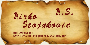 Mirko Stojaković vizit kartica